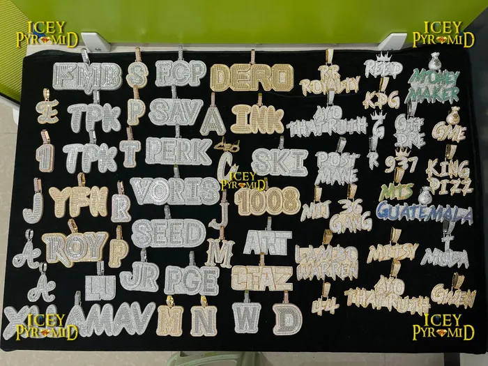 Any Necklaces Any Number Any Letter Iced Out Personalized Custom Name Necklace Pendant
