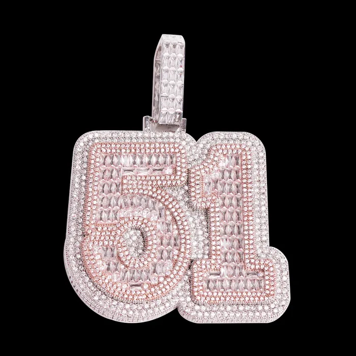 Any Necklaces Any Number Any Letter Iced Out Personalized Custom Name Necklace Pendant