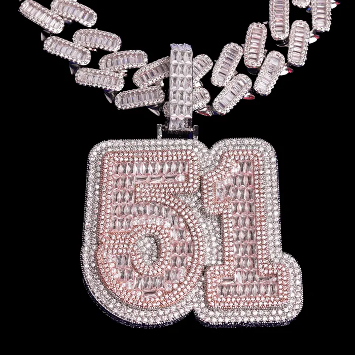 Any Necklaces Any Number Any Letter Iced Out Personalized Custom Name Necklace Pendant