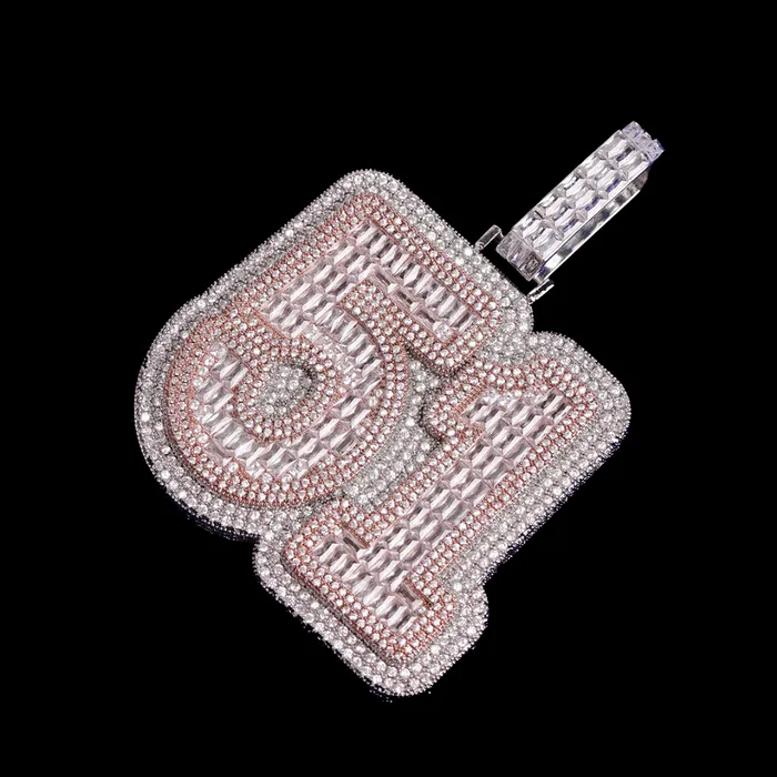 Any Necklaces Any Number Any Letter Iced Out Personalized Custom Name Necklace Pendant