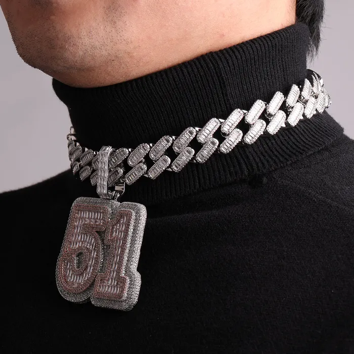 Any Necklaces Any Number Any Letter Iced Out Personalized Custom Name Necklace Pendant