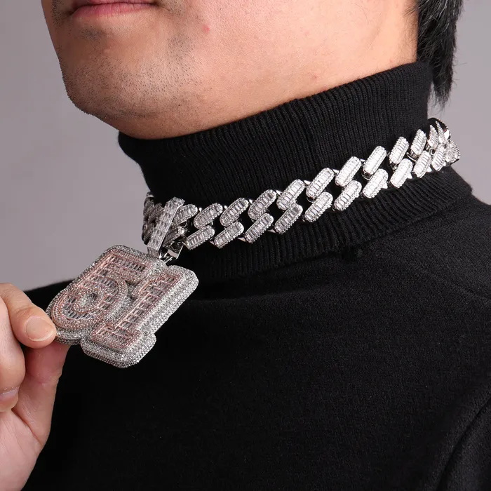 Any Necklaces Any Number Any Letter Iced Out Personalized Custom Name Necklace Pendant