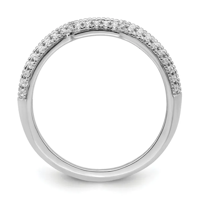 012ct CZ Solid Real 14k White Polished Matching Wedding Wedding Band Ring Goldia Rings