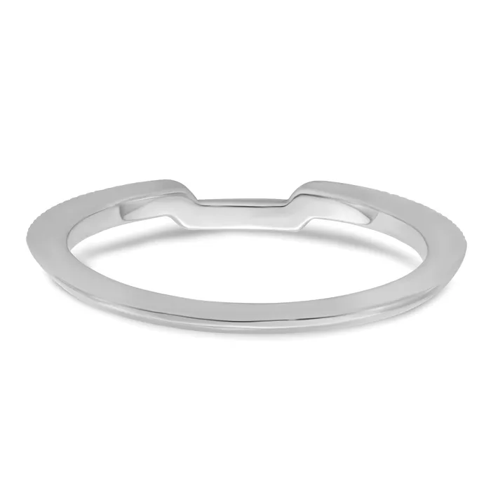012ct CZ Solid Real 14k White Polished Matching Wedding Wedding Band Ring Goldia Rings