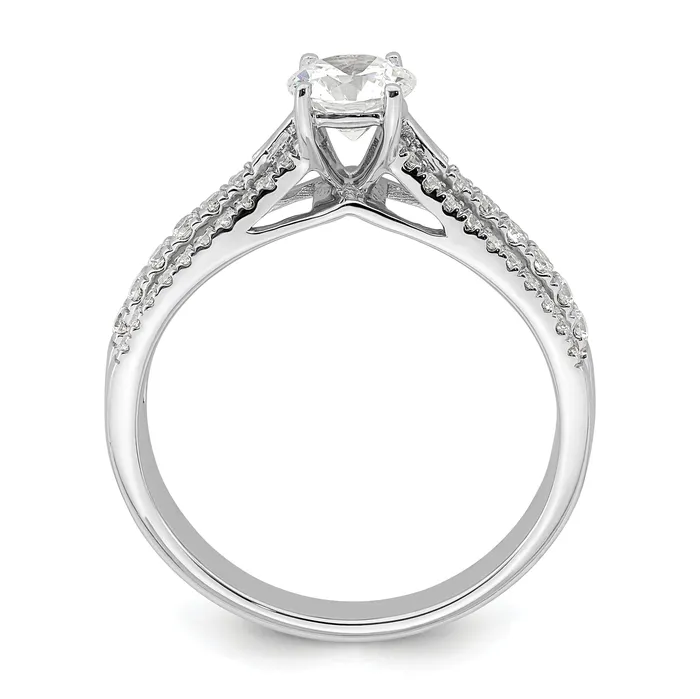 050ct CZ Solid Real 14k White Gold Engagement Ring Goldia Rings