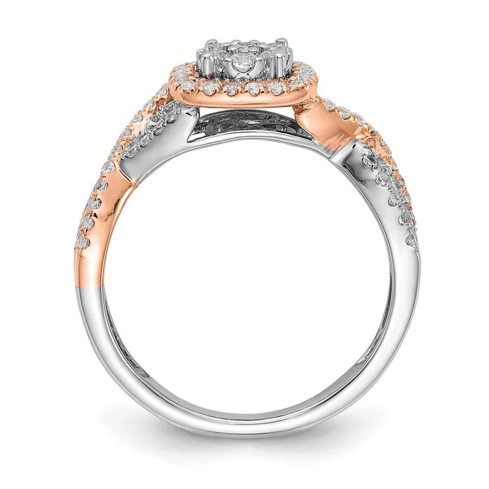 155ct CZ Solid Real 14k White Rose Gold Fashion Wedding Band Ring Goldia Rings