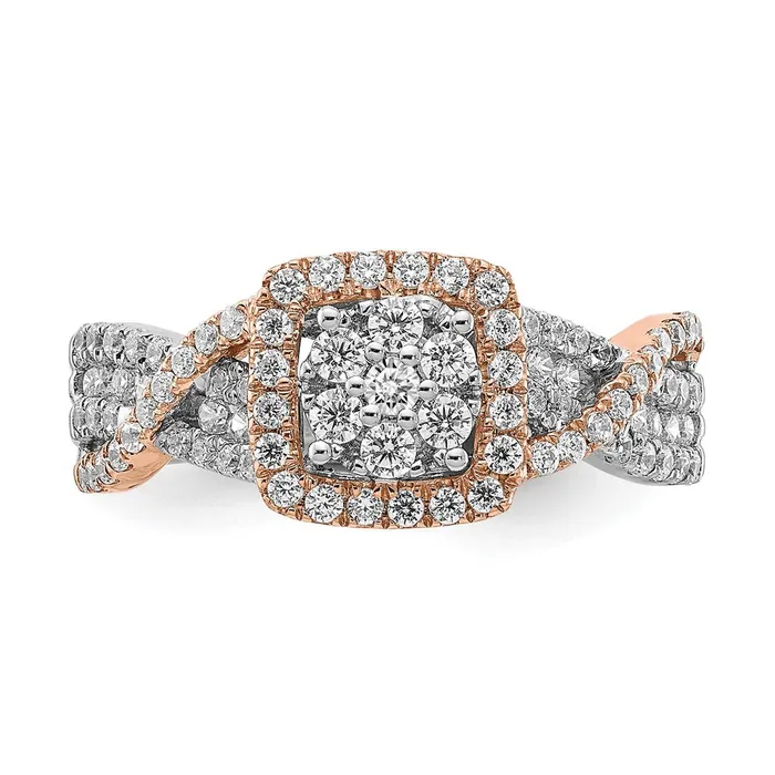 155ct CZ Solid Real 14k White Rose Gold Fashion Wedding Band Ring Goldia Rings