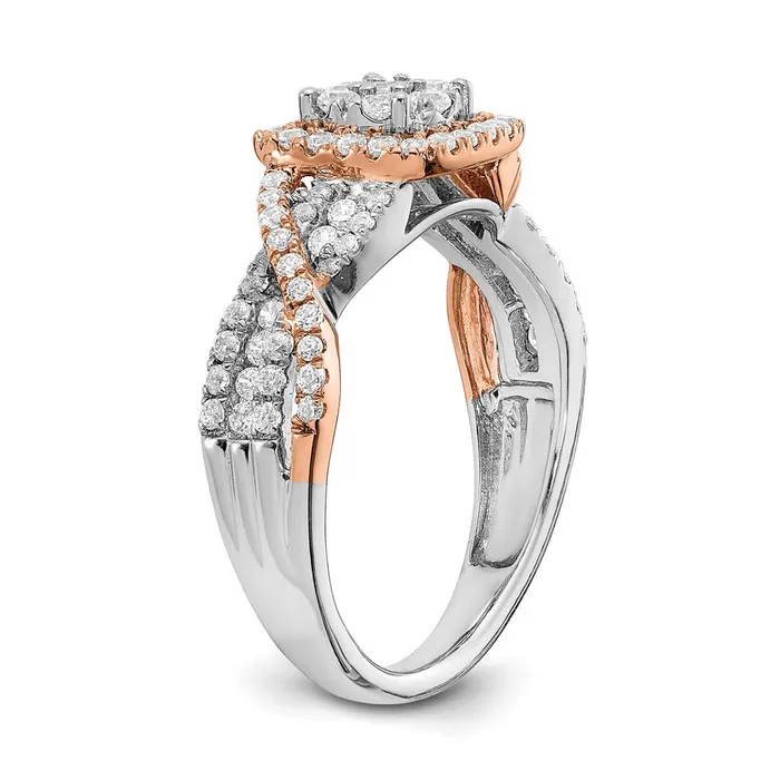 155ct CZ Solid Real 14k White Rose Gold Fashion Wedding Band Ring Goldia Rings