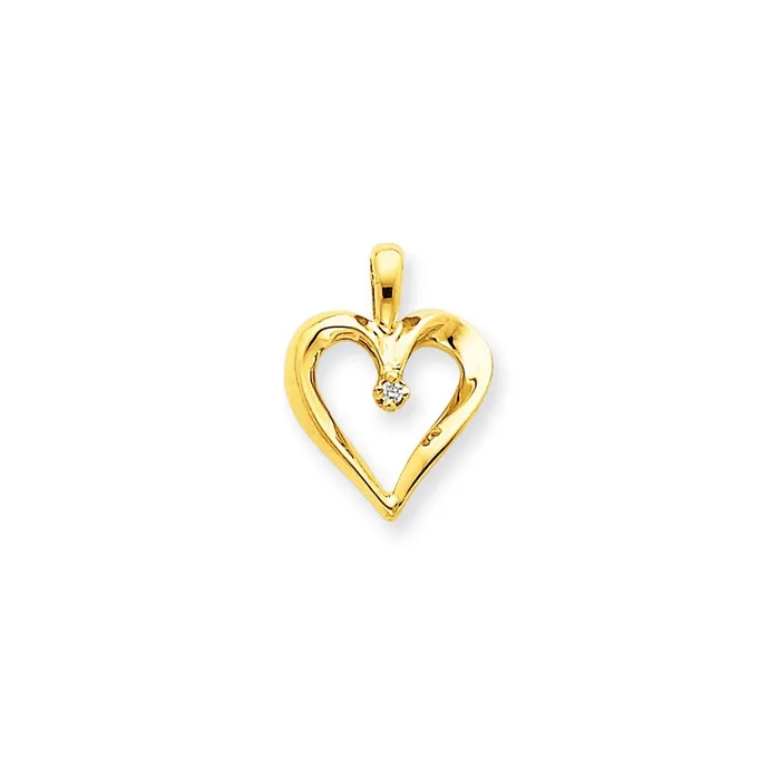 14k A Diamond Heart Goldiacom Necklaces