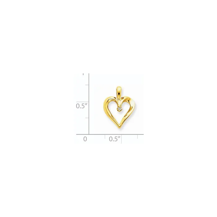 14k A Diamond Heart Goldiacom Necklaces