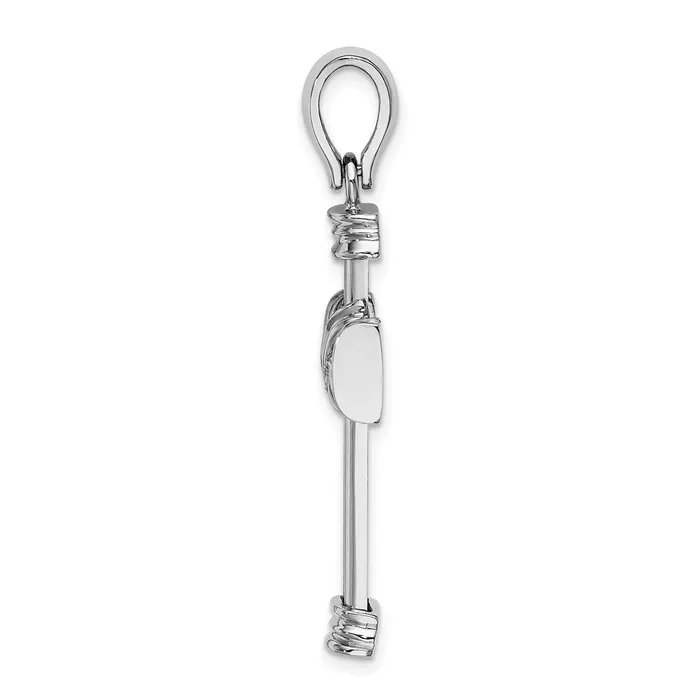 14k White Gold Polished Cross Charm Goldia Charm Necklaces