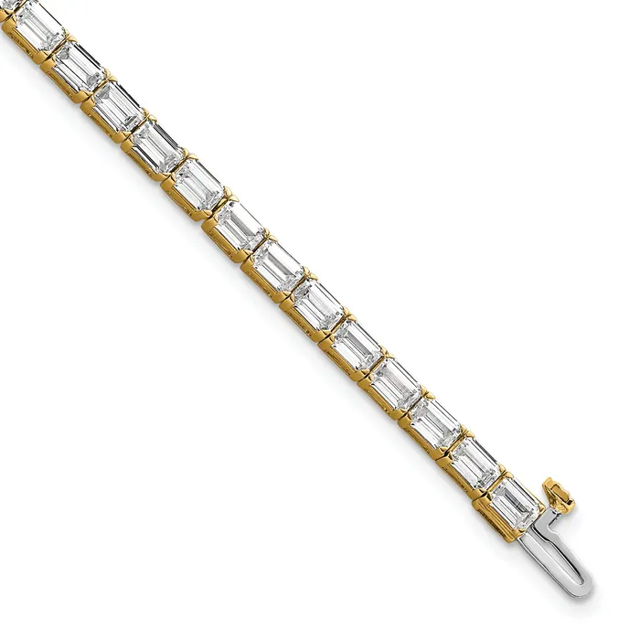 14k Yellow Gold 10 Ct Lab Grown Diamond VSSI G Emerald Tennis Bracelet Goldia Bracelets 14k Yellow Gold 10 Ct Lab Grown Diamond VSSI G Emerald Tennis Bracelet Goldia Bracelets
