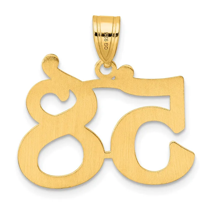 14k Yellow Gold Polished Number 58 Pendant Goldia PreStyled Sets