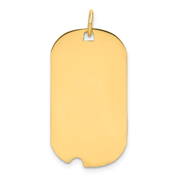 Charm Necklaces Goldia 14k Yellow Gold Plain 013 Gauge Engraveable Dog Tag wNotch Disc Charm Charm Necklaces Goldia 14k Yellow Gold Plain 013 Gauge Engraveable Dog Tag wNotch Disc Charm