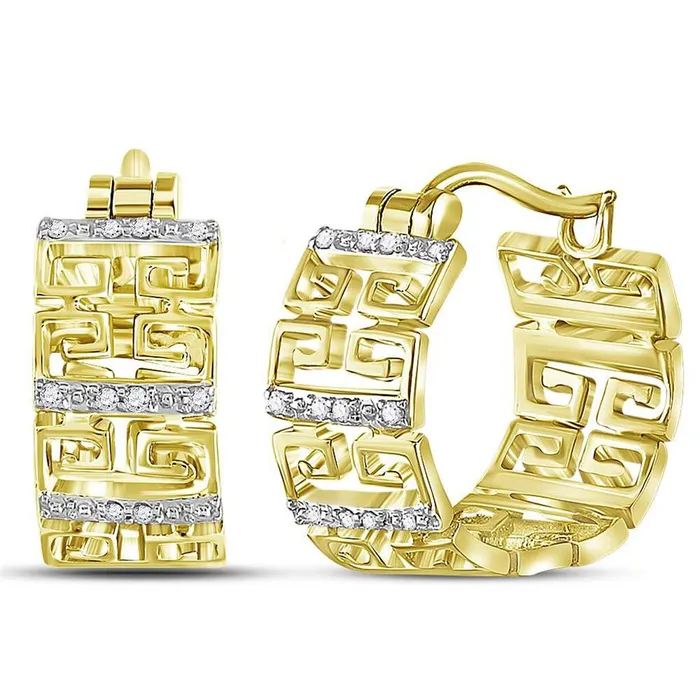 Earrings gndatlanta 14k Yellow Gold Round Diamond Huggie Earrings 110 Cttw Earrings gndatlanta 14k Yellow Gold Round Diamond Huggie Earrings 110 Cttw