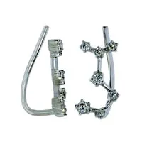 Earrings Goldia 02 CT TW Diamond Scorpio Constellation Crawler Earrings in Sterling Silver Earrings Goldia 02 CT TW Diamond Scorpio Constellation Crawler Earrings in Sterling Silver