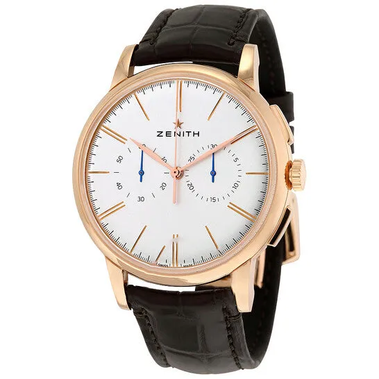 Earrings Original Zenith Pilot Elite Chronograph Silver Dial 18kt Rose Gold Brown Alligator Leather Mens Watch 18227040601C498 JMS always Earrings Original Zenith Pilot Elite Chronograph Silver Dial 18kt Rose Gold Brown Alligator Leather Mens Watch 18227040601C498 JMS always