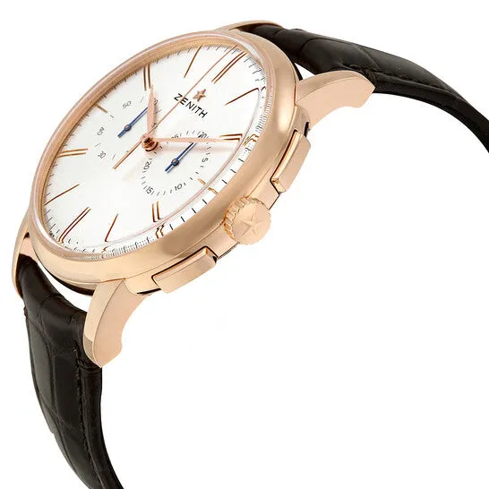 Earrings Original Zenith Pilot Elite Chronograph Silver Dial 18kt Rose Gold Brown Alligator Leather Mens Watch 18227040601C498 JMS always Earrings Original Zenith Pilot Elite Chronograph Silver Dial 18kt Rose Gold Brown Alligator Leather Mens Watch 18227040601C498 JMS always