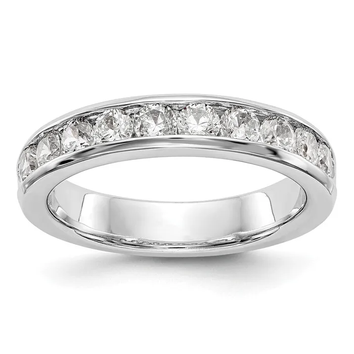 Goldia 14k White Gold 10Stone 78 carat Round Diamond Complete Channel Band Rings Goldia 14k White Gold 10Stone 78 carat Round Diamond Complete Channel Band Rings