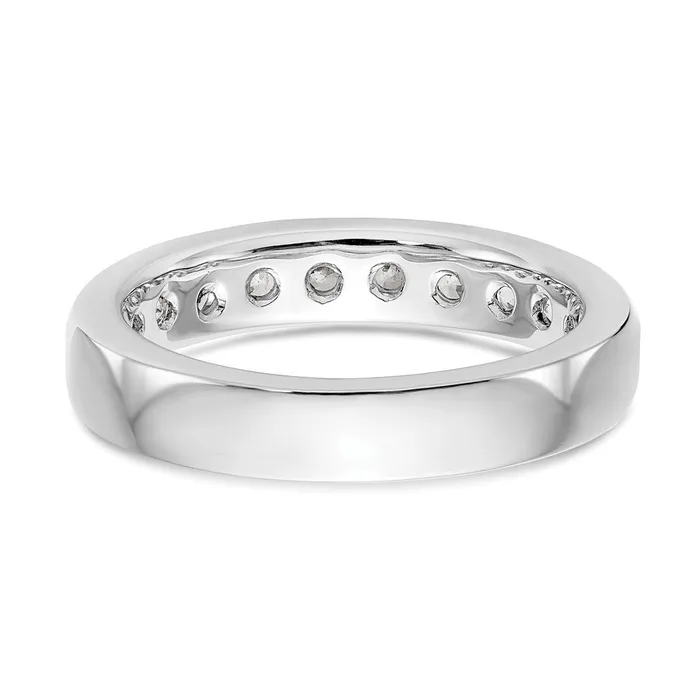 Goldia 14k White Gold 10Stone 78 carat Round Diamond Complete Channel Band Rings