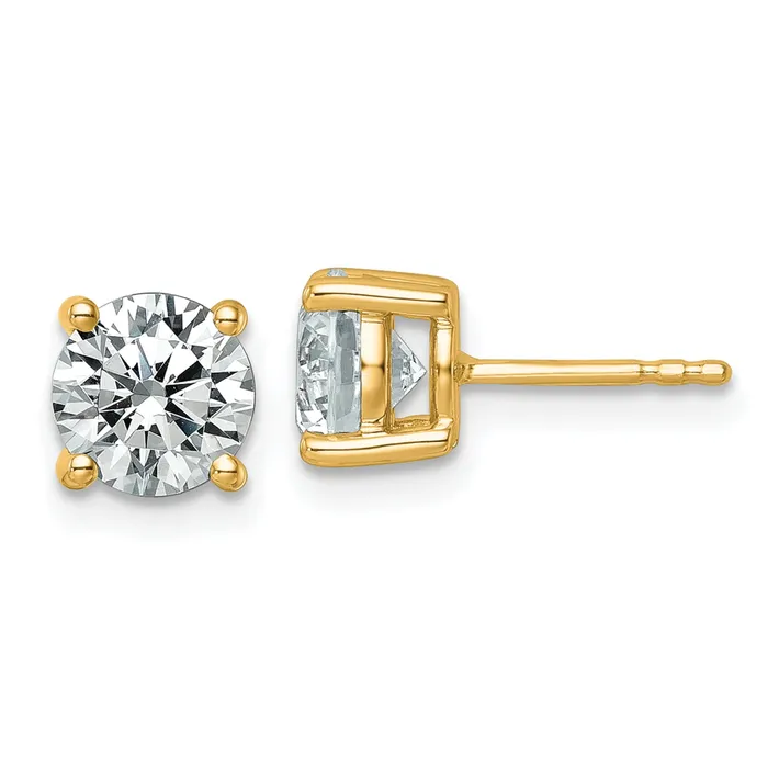 Goldia 14k Yellow Gold 2 12 ctw Certified Lab Grown Diamond VSSI G Round 4 Prong Heavy Wt Stud Earrings Earrings Goldia 14k Yellow Gold 2 12 ctw Certified Lab Grown Diamond VSSI G Round 4 Prong Heavy Wt Stud Earrings Earrings