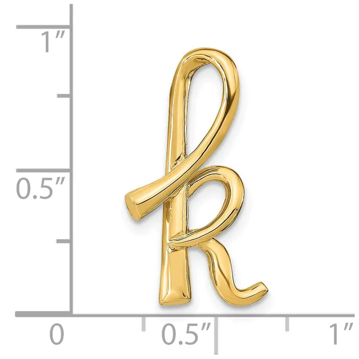 Goldia Necklaces 14k Yellow Gold Polished Letter K Initial Slide
