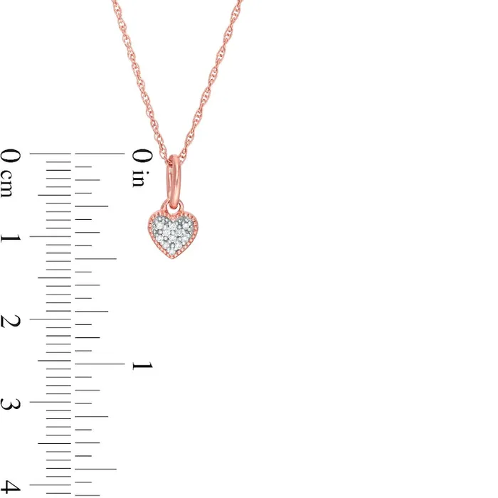 Goldia Necklaces Natural Diamond Accent Heart Antique VintageStyle Pendant in 10K Rose Gold Goldia Necklaces Natural Diamond Accent Heart Antique VintageStyle Pendant in 10K Rose Gold