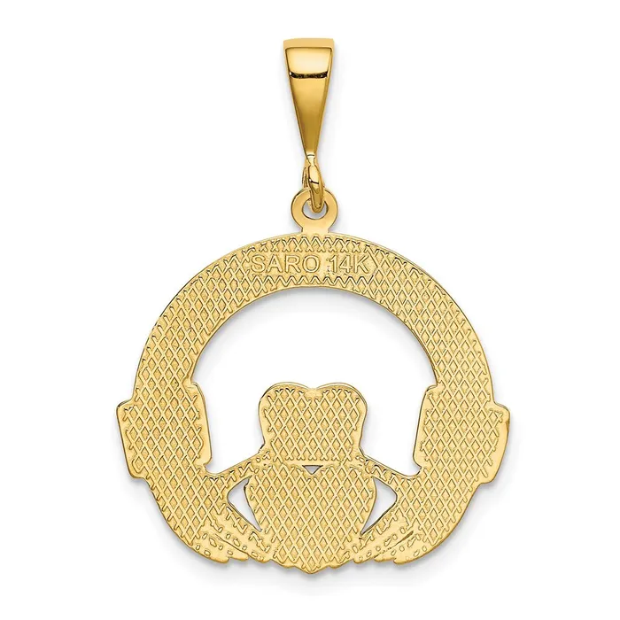 Goldia PreStyled Sets 14k Yellow Gold Claddagh Pendant