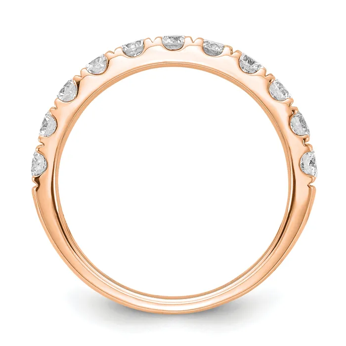 Goldia Rings 14k Rose Gold 1 Ct Lab Grown Diamond VSSI G Wedding Band Ring
