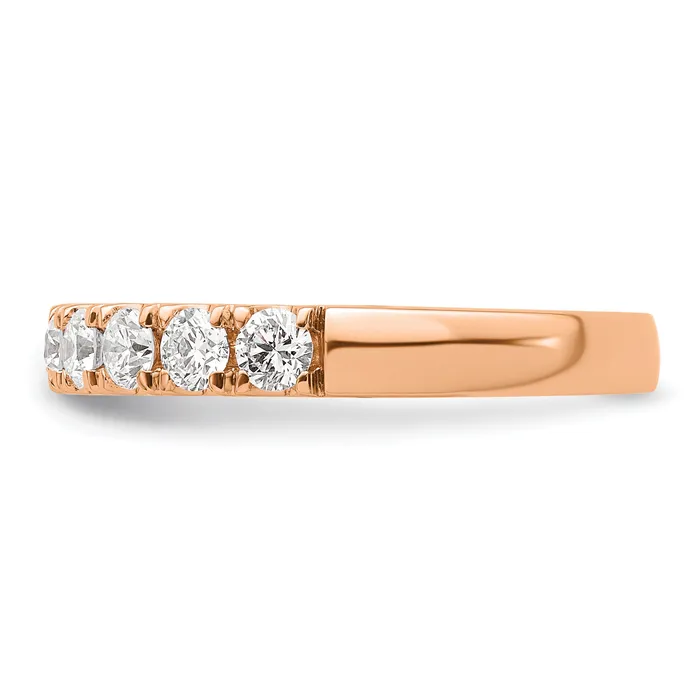 Goldia Rings 14k Rose Gold 1 Ct Lab Grown Diamond VSSI G Wedding Band Ring