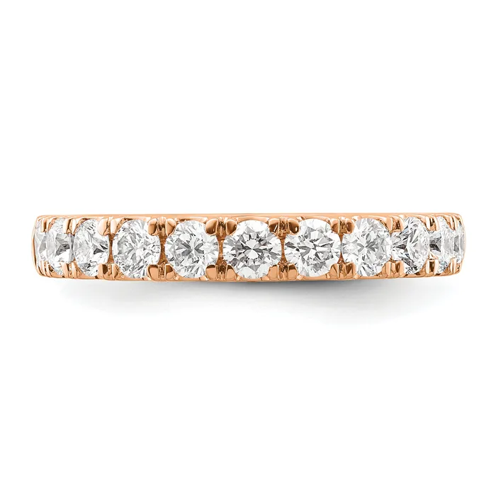 Goldia Rings 14k Rose Gold 1 Ct Lab Grown Diamond VSSI G Wedding Band Ring
