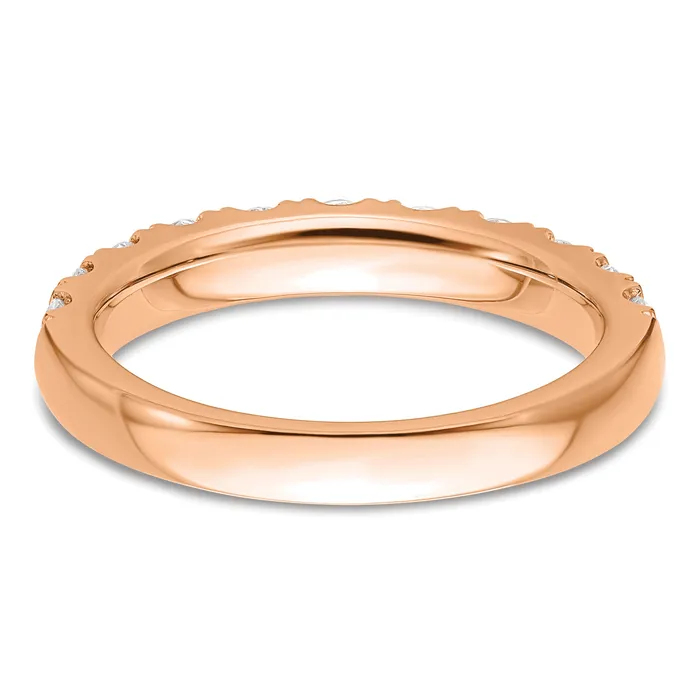 Goldia Rings 14k Rose Gold 1 Ct Lab Grown Diamond VSSI G Wedding Band Ring