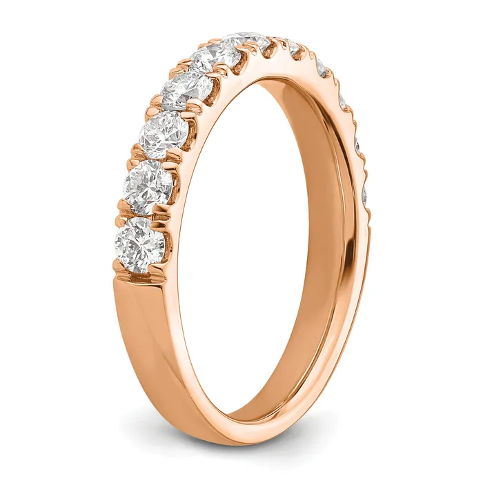 Goldia Rings 14k Rose Gold 1 Ct Lab Grown Diamond VSSI G Wedding Band Ring