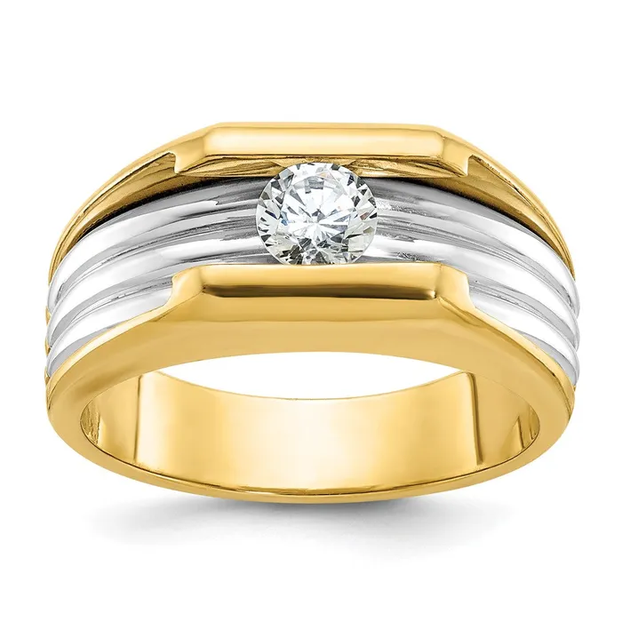 Goldia Rings 14k Twotone Gold Mens Diamond Ring Mounting