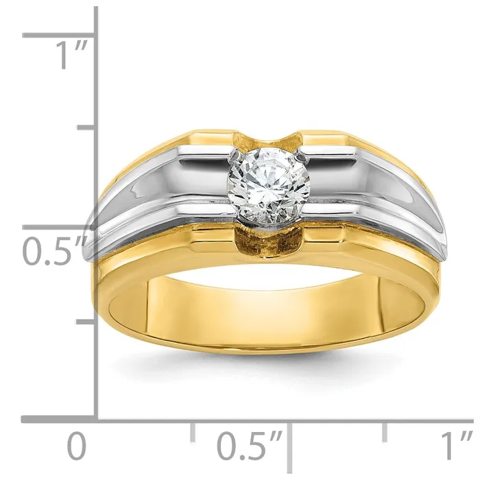 Goldia Rings 14k Twotone Gold Mens Diamond Ring Mounting
