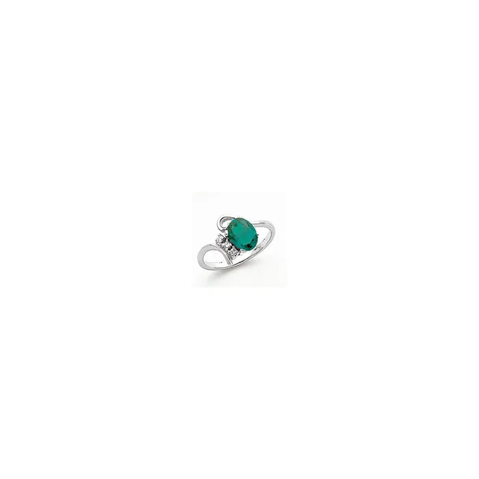 Goldia Rings 14k White Gold 8x6mm Oval Mount St Helens AA Diamond ring