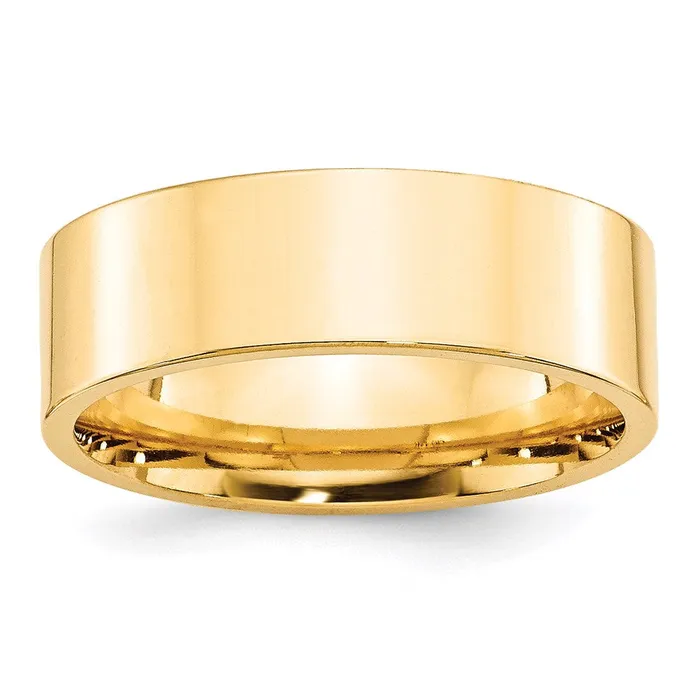 Goldia Rings Solid 18K Yellow Gold 7mm Standard Flat Comfort Fit MensWomens Wedding Band Ring Size 12 Goldia Rings Solid 18K Yellow Gold 7mm Standard Flat Comfort Fit MensWomens Wedding Band Ring Size 12