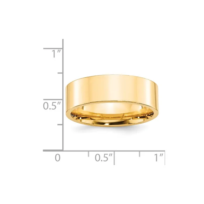 Goldia Rings Solid 18K Yellow Gold 7mm Standard Flat Comfort Fit MensWomens Wedding Band Ring Size 12 Goldia Rings Solid 18K Yellow Gold 7mm Standard Flat Comfort Fit MensWomens Wedding Band Ring Size 12