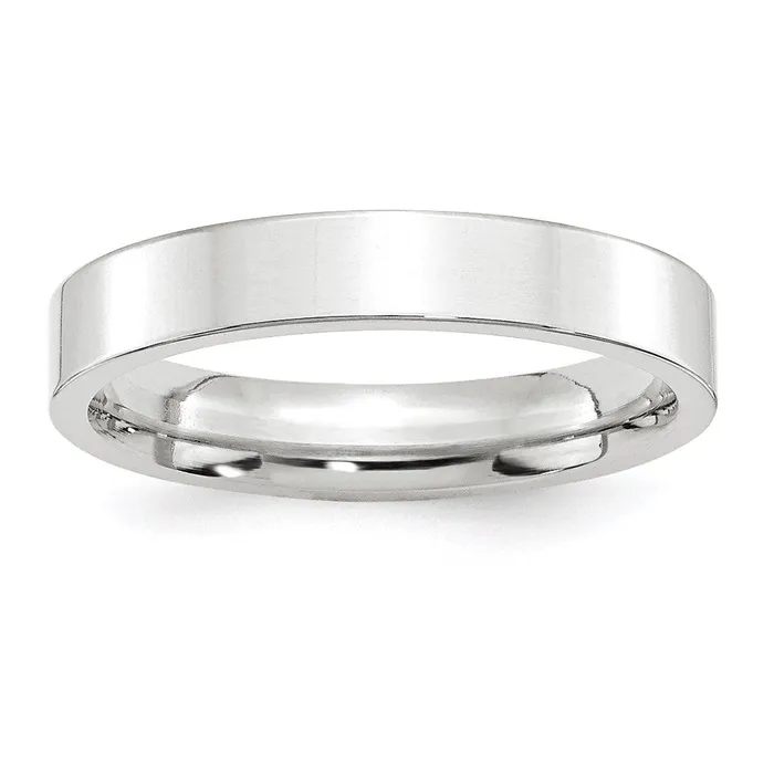 Goldia Solid 18K White Gold 4mm Standard Flat Comfort Fit MensWomens Wedding Band Ring Size 11 Rings Goldia Solid 18K White Gold 4mm Standard Flat Comfort Fit MensWomens Wedding Band Ring Size 11 Rings
