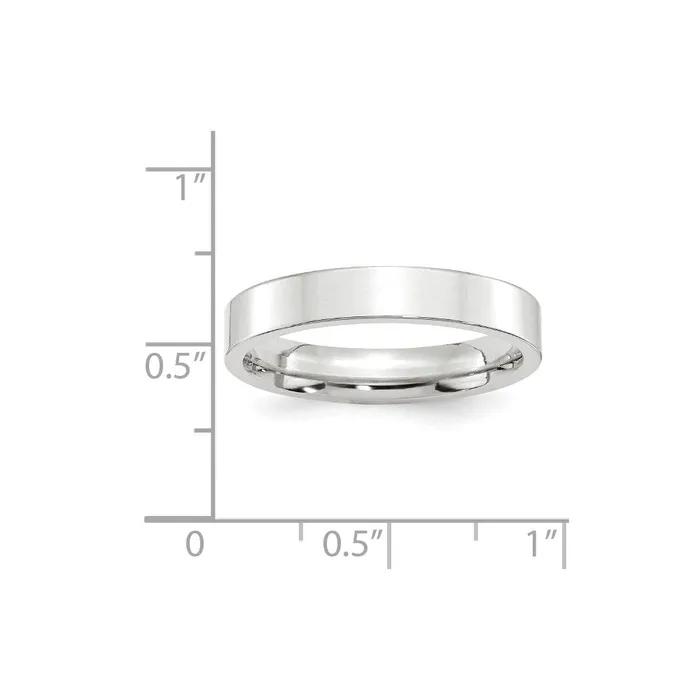 Goldia Solid 18K White Gold 4mm Standard Flat Comfort Fit MensWomens Wedding Band Ring Size 11 Rings Goldia Solid 18K White Gold 4mm Standard Flat Comfort Fit MensWomens Wedding Band Ring Size 11 Rings