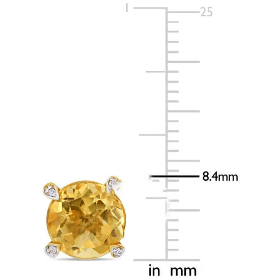 JMS always Earrings Original AMOUR 3 58 CT TGW Citrine and 110 CT TW Diamond Martini Stud Earrings In 10K Yellow Gold JMS always Earrings Original AMOUR 3 58 CT TGW Citrine and 110 CT TW Diamond Martini Stud Earrings In 10K Yellow Gold