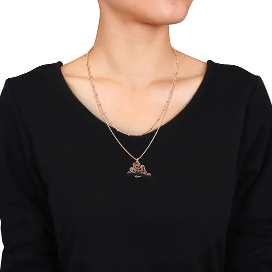 JMS always Necklaces Original AMOUR 2Strand Ball Bead Chain Necklace In Rose Plated Sterling Silver 19 In JMS always Necklaces Original AMOUR 2Strand Ball Bead Chain Necklace In Rose Plated Sterling Silver 19 In