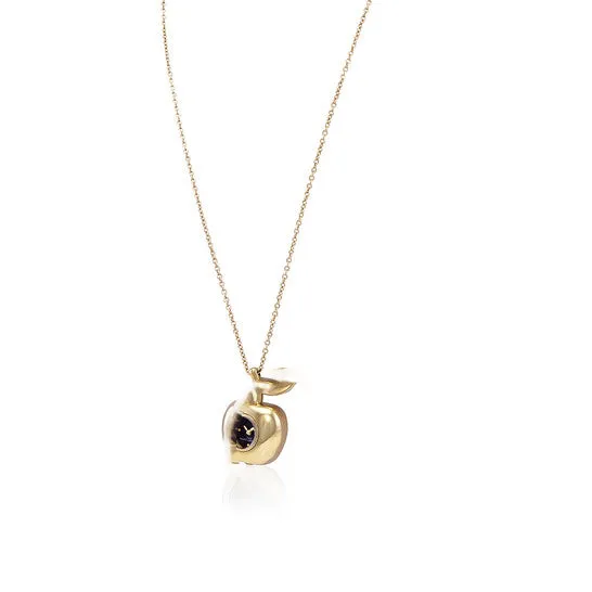 JMS always Necklaces Original Marc Jacobs Quartz Black Dial The Bauble Apple Pendant Ladies Necklace Watch MJ0120179308 JMS always Necklaces Original Marc Jacobs Quartz Black Dial The Bauble Apple Pendant Ladies Necklace Watch MJ0120179308