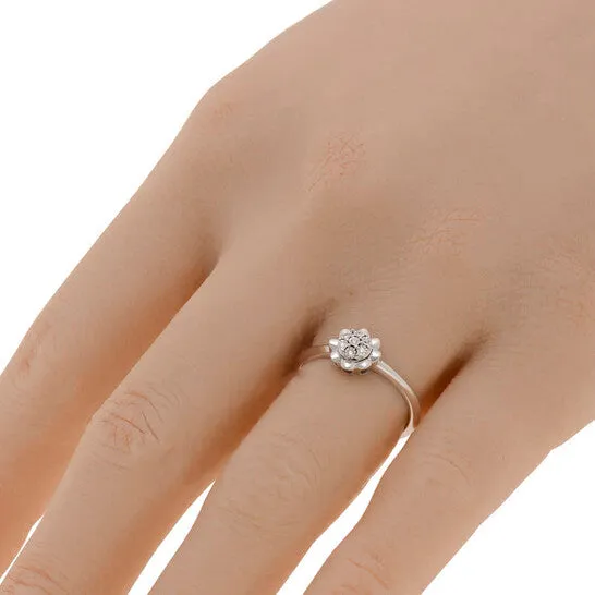 JMS always Original Bliss 18K White Gold Diamond Cluster Ring sz 625 20089426 Rings JMS always Original Bliss 18K White Gold Diamond Cluster Ring sz 625 20089426 Rings