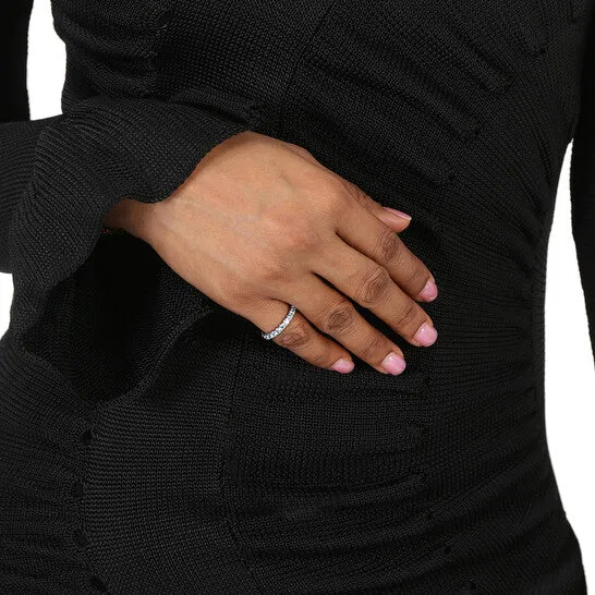 JMS always Rings Original Swarovski Rhodium Plated Blue Round Cut Matrix Ring Size 50 JMS always Rings Original Swarovski Rhodium Plated Blue Round Cut Matrix Ring Size 50