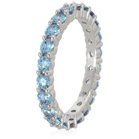 JMS always Rings Original Swarovski Rhodium Plated Blue Round Cut Matrix Ring Size 50 JMS always Rings Original Swarovski Rhodium Plated Blue Round Cut Matrix Ring Size 50