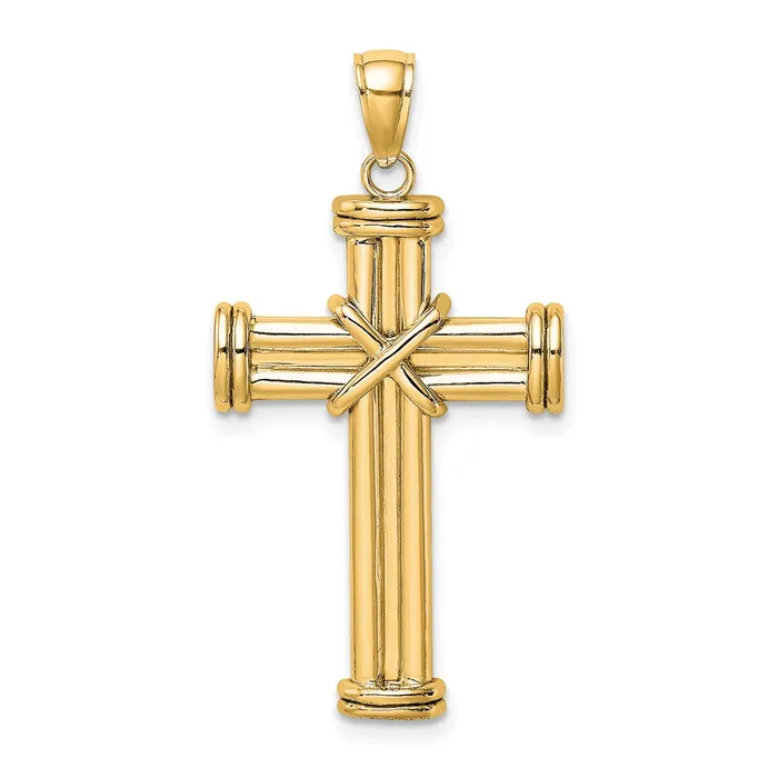 Necklaces 14k Yellow Gold Polished Cross Pendant Goldia
