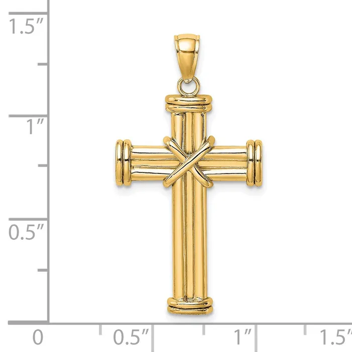 Necklaces 14k Yellow Gold Polished Cross Pendant Goldia