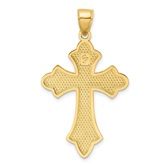Necklaces 14k Yellow Gold Polished Cross Pendant Goldia