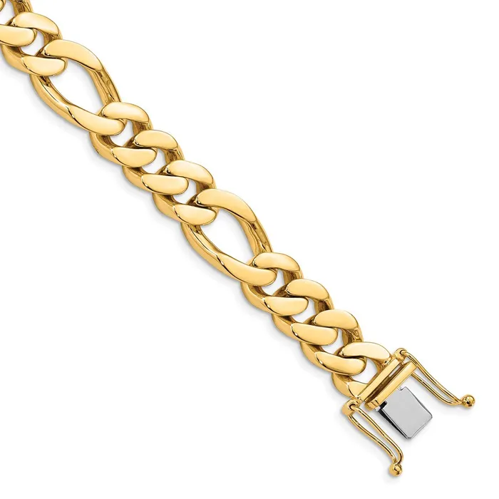 Necklaces MDS Solid 14K Yellow Gold 20 inch 118mm Hand Polished Figaro Link with Box Catch Chain Necklace Necklaces MDS Solid 14K Yellow Gold 20 inch 118mm Hand Polished Figaro Link with Box Catch Chain Necklace